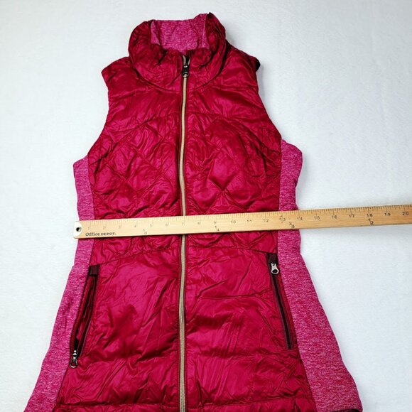 Lululemon Women's Berry Rumble Down For A Run Slim Full-Zip Puffer Vest Size 4 - Picture 6 of 7